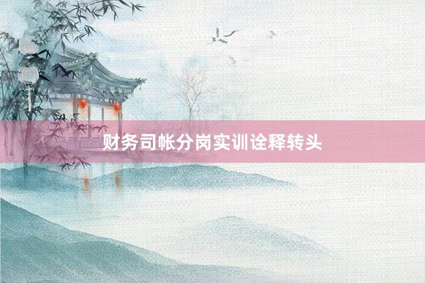 财务司帐分岗实训诠释转头